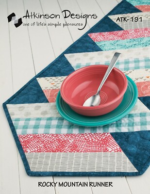 ROCKY MOUNTAIN Table Runner Pattern by Atkinson Designs 15'' x 46'' Finished