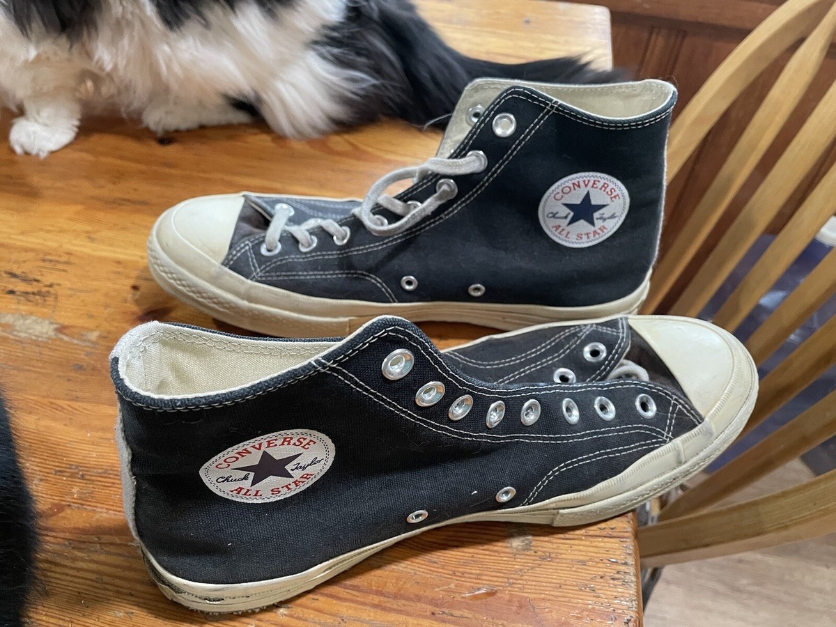 ギャルソン☻ Converse Chuck Taylor Comme de Garcons Shoes Mens 10 Sneaker Black