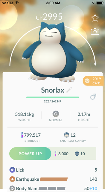 Trade LV35 Snorlax 2nd Moveset Master League PVP Pokemon ...