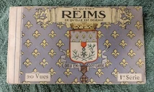 Vintage ca1920 Postcard Album REIMS After The War France/ WW1 Ruins