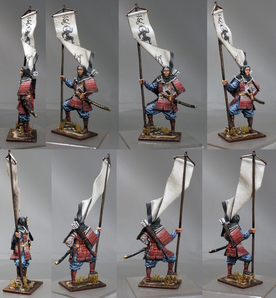 Japanese warrior monk 12th century 54mm Painted Tin Toy