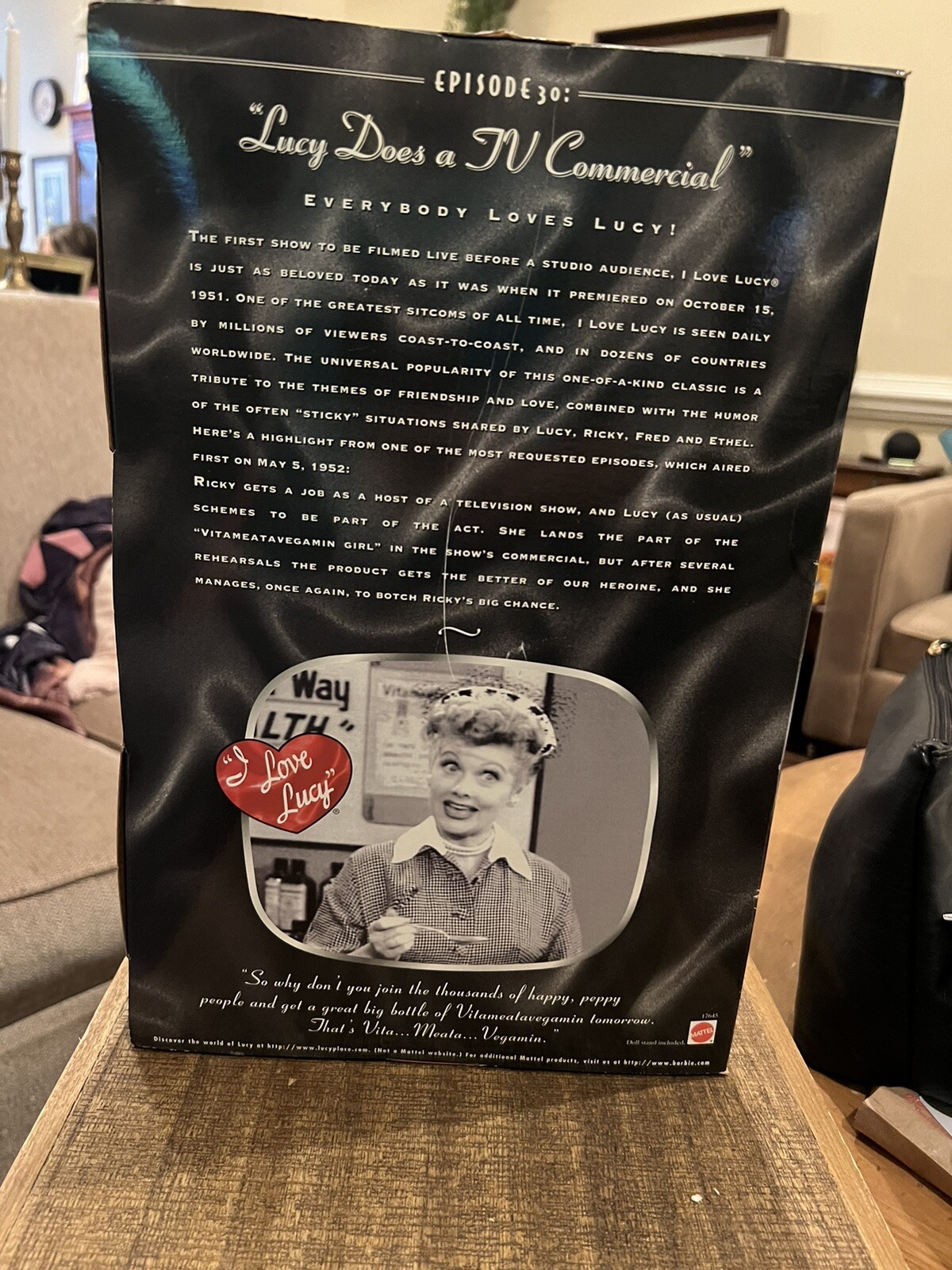 i love lucy barbie doll by Mattel-Classic Edition New /Open Box-See description