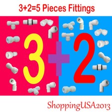 3 2 5Pcs Fitting Connector 1/4 3/8 BSP Quick Connect Thread Push In Water Filter