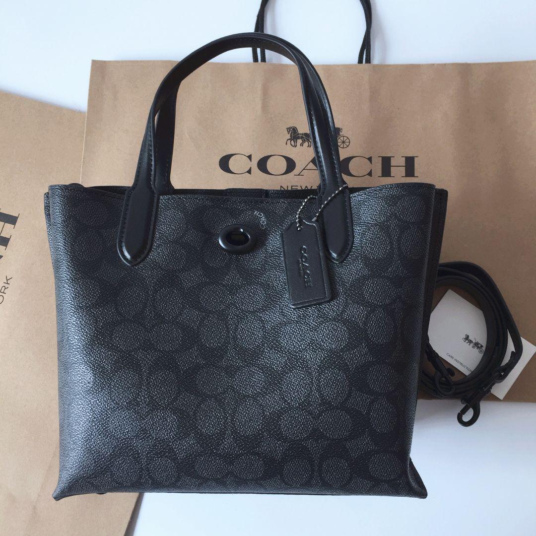 Coach C8562 Black Charcoal Shoulder Bag Outlet Handbag