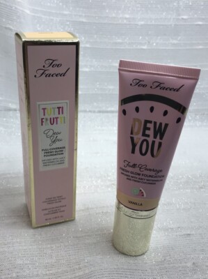 TOO FACED Tutti Frutti Dew You Fresh Glow Foundation VANILLA 1.35 fl oz 40ml NEW