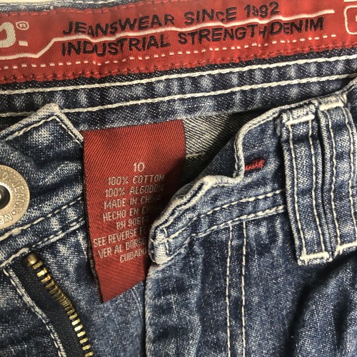 Vintage Boys APCO JNCO Medium Wash Baggy Cargo Jeans Size 10 - Picture 7 of 7