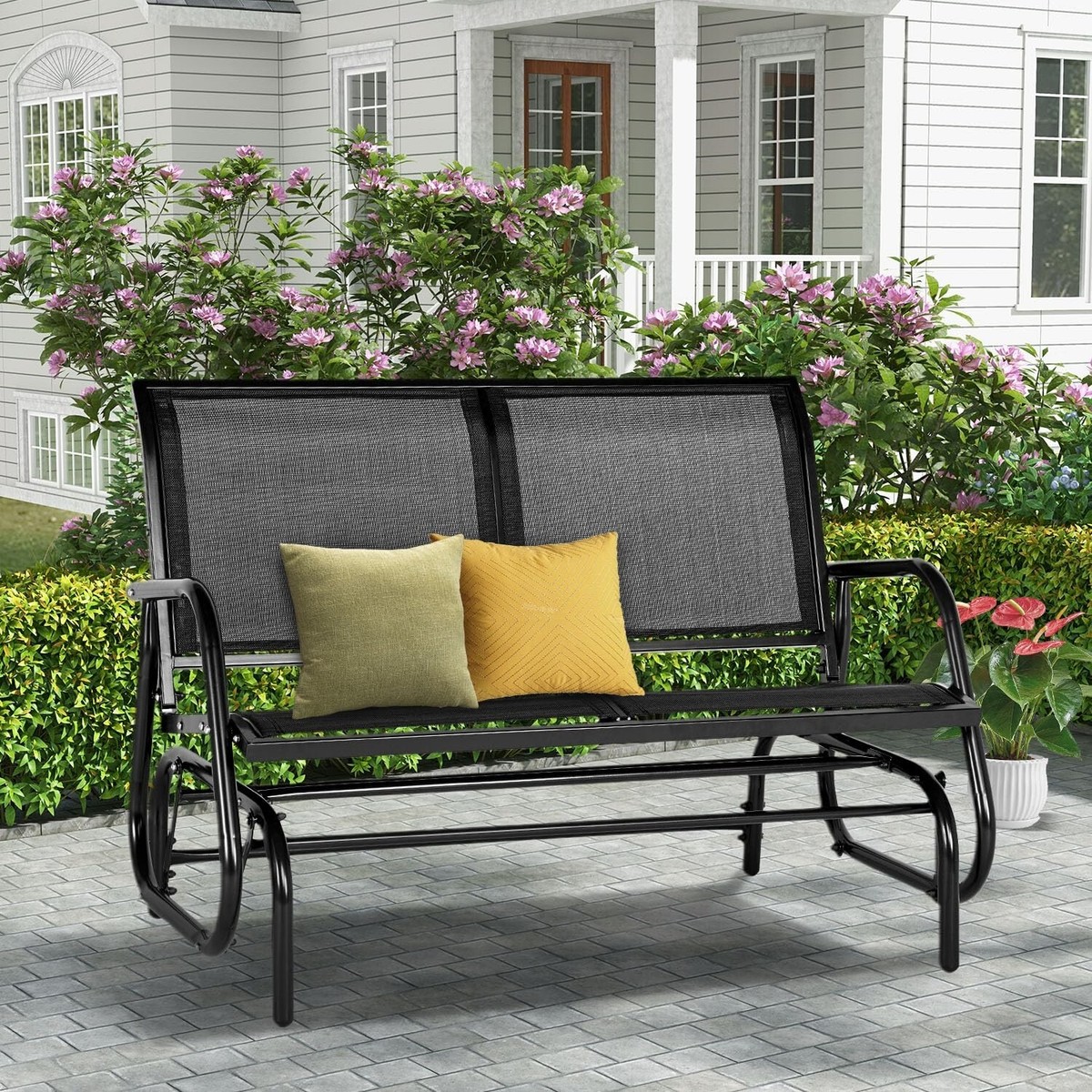 Swing Seat COSTWAY 2-Person Outdoor Glider Bench, Patio Double