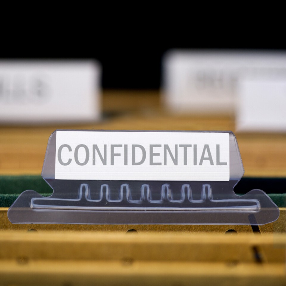 Plastic Hanging File Folder Frame Transparent Label Holder PVC Business