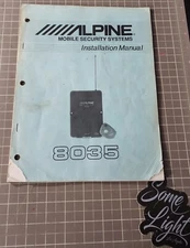 🌌ALPINE 8035 Mobile Security System🚨Auto Alarm INSTALLATION MANUAL⭐Original