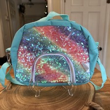 Sac à main Pomkinz Pet Pals arc-en-ciel paillettes neuf sans étiquette