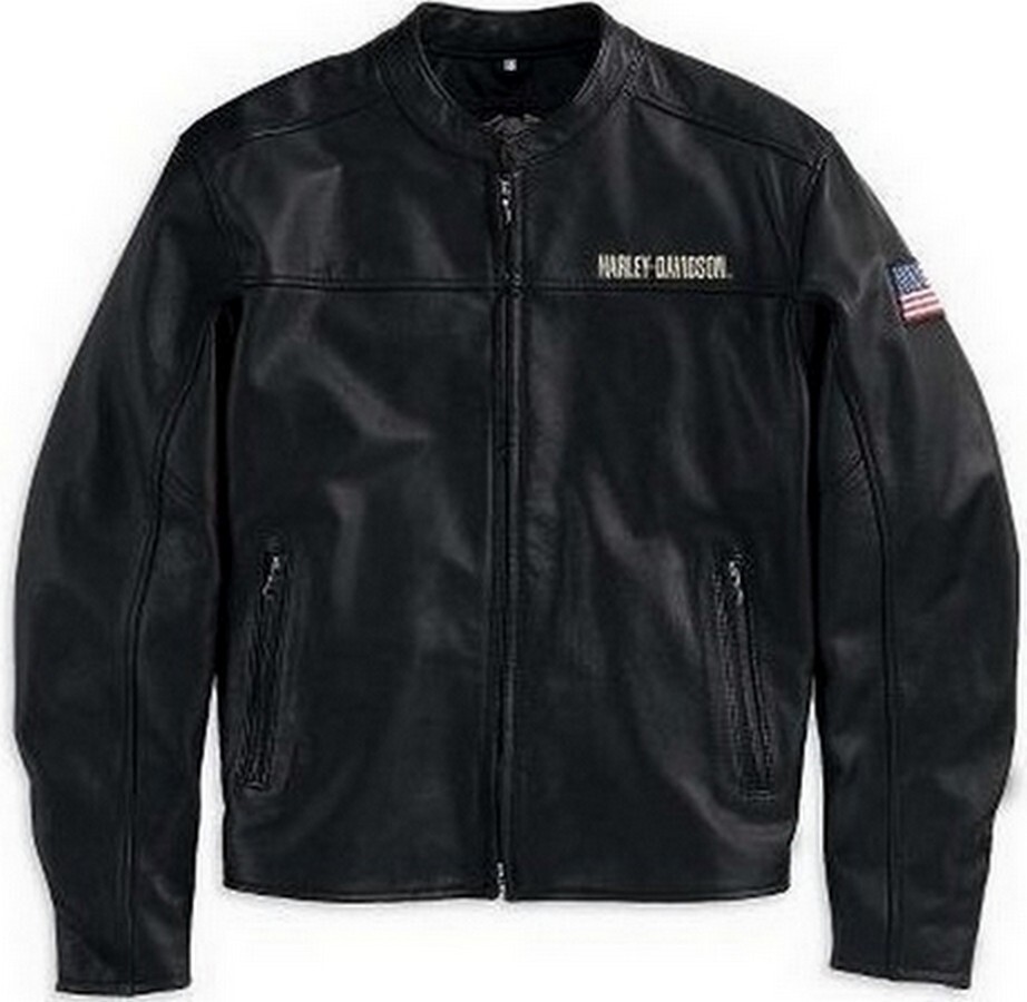 USA HARLEY DAVIDSON ライダース バックスキン スタジアム Harley Black Leather Jacket - Free Route 101 Motorsports