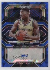 2021 Prizm Draft Picks College Penmanship Blue Ice 41/75 Moses Wright Auto 4g8