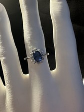 925 Silver Kate Middleton Style Engagement Ring - Size N