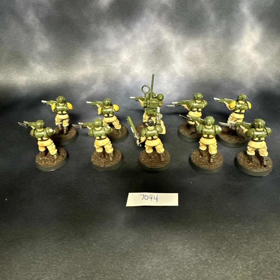 Games Workshop Warhammer 40K Astra Militarum Cadian Shock Troops Painted 7044 - Image 2 of 2
