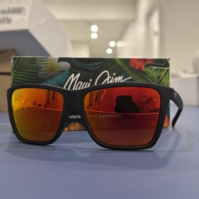 Maui Jim Unisex Cruzem Polarized Square Sunglasses, 57mm MJ0864S-003