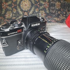 Konica Autoreflex TC 35mm SLR Film Camera With 80-200 1:4.5 Black Works Great