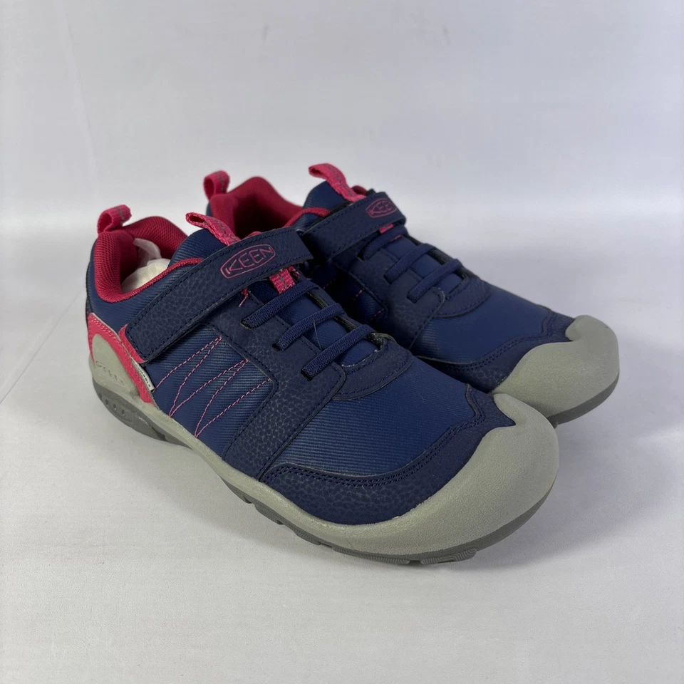 Keen Knotch Peak Juvenil Talla 5 Azul Profundidades/Rosa Gancho y Lazo Zapatos de Senderismo-NUEVOS Foto 2 de 4