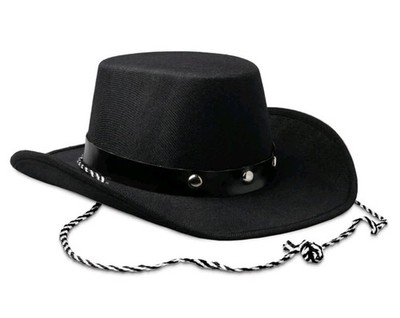 Black Baby Sized Western Cowboy Rodeo Hat Playscene Kids Infant Toddler Hat 