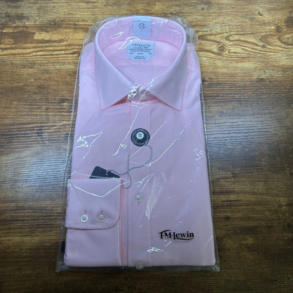 lewin dress shirts New Old store stock Traditional Business Shirt. TM Lewin Neck 17 1/2" (Ref:ST12)