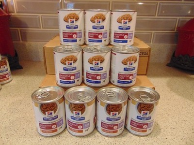 10 Pack Hills Diet i/d Low fat Digestive Care - 4 Stew Cans, 6 Pate Wet Dog Food
