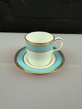 Royal Crown Derby Fifth Avenue A.1265 Coffee Cup and Saucer Set 1st Quality
