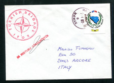 TURKEY  BOSNIA AND HERZEGOVINA 1997 cover  TURKISH BRIGADE IFOR to ITALY