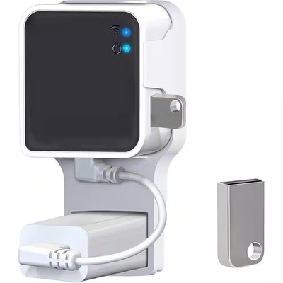 256 GB USB Flash Drive and Wall Mount with Short Cable   Declutter, save Space,