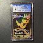 Partially crimped Mew VMAX TG30/TG30 Secret Rare Holo Lost Origin CGC 9 error