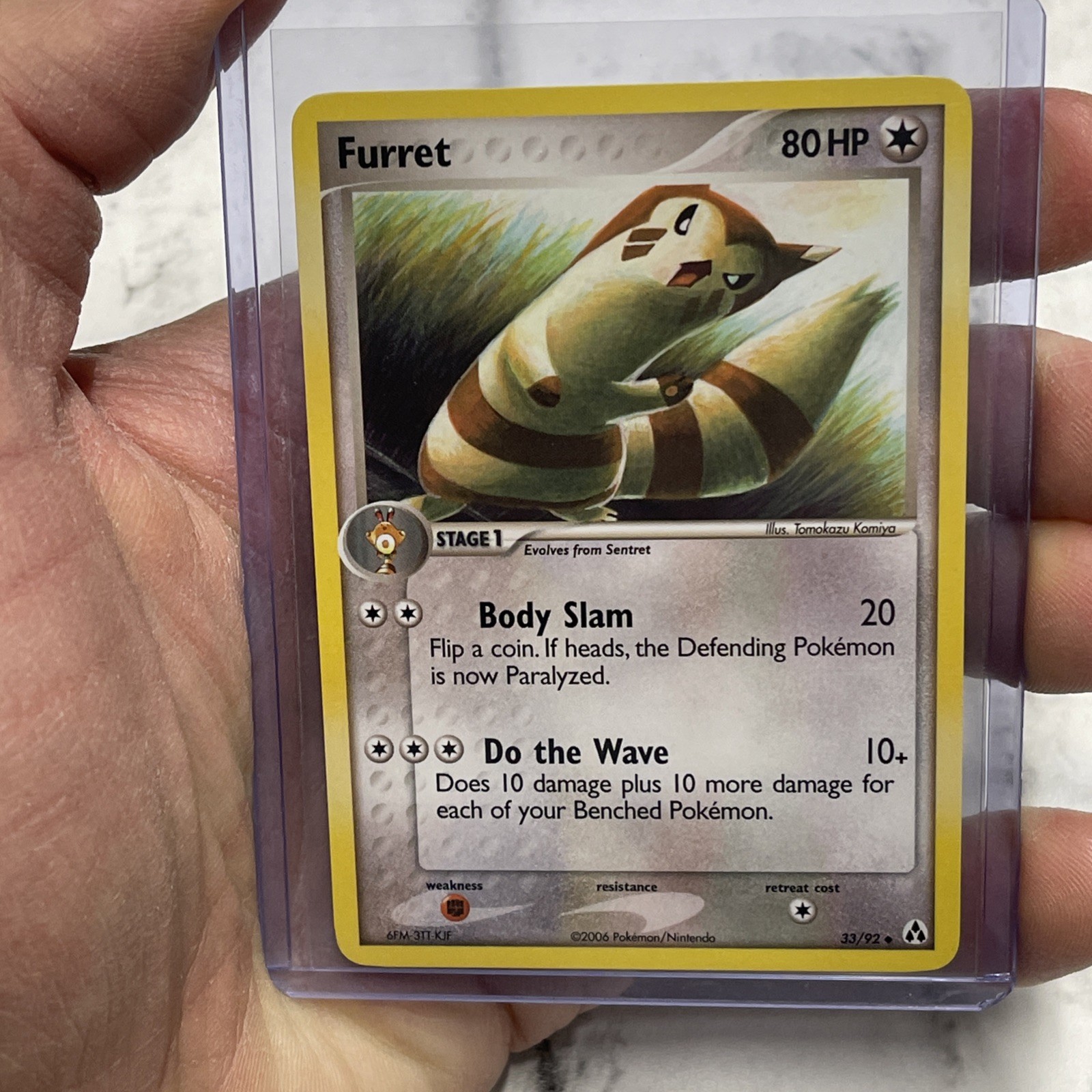 Pokemon ex Legend Maker 33/92 Furret Card Uncommon 2006 NM Near Mint Nintendo