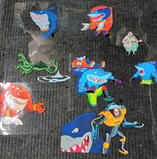 Street Sharks Animation Cel Big Slammu Ripster Streex Dr. Luther Paradigm Lot 