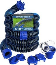 20 FT RV Sewer Hose Kit Sewer Hose for RV Camper  Includes 2 Attachable 10 ft