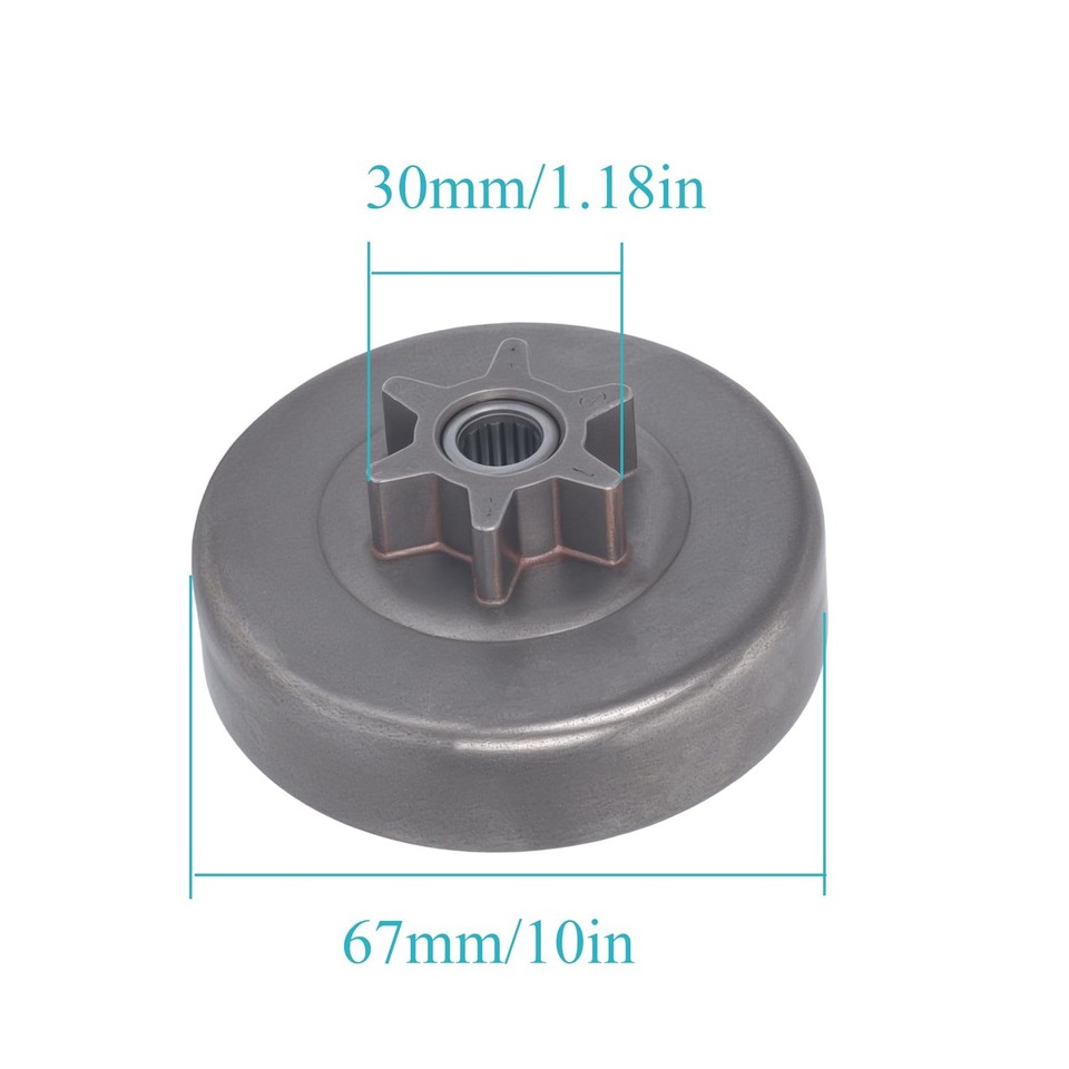 Atunee 501628301 Tambor De Embrague De Piñón 3/8 Para Motosierra Husqvarna Poulan P3314 P3416 P3516 P3818 P4018 P4218 S1970 Tambor De Embrague P3314 Para McCulloch 8422 838 742 740 738 Piezas