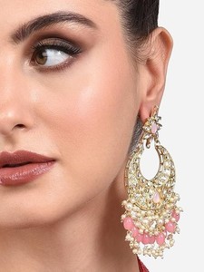 Authentic Ethnic Gold Plated Earrings for Women Designer Jewelry Indian Royal