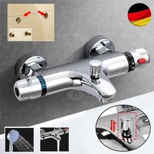 Chrom Aufputz Wannenthermostat Badewannenarmatur Mischbatterie Dusche Thermostat
