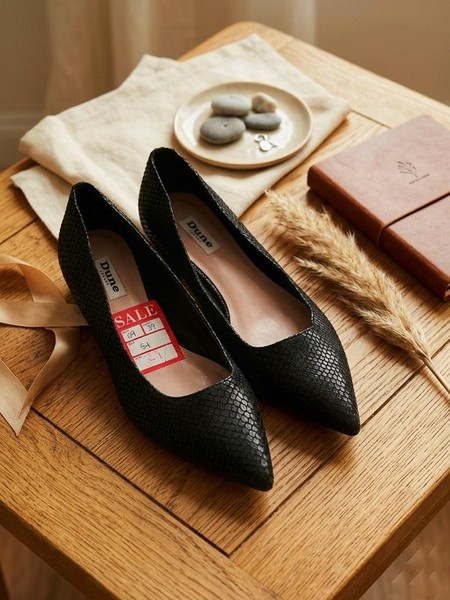 Women Dune London Heels Black Artificial Leather