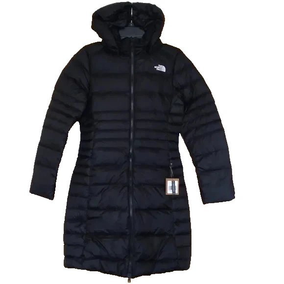 The North Face Women's Metro 2 Parka Down Long Hooded Jkt, TNF Black, NWT