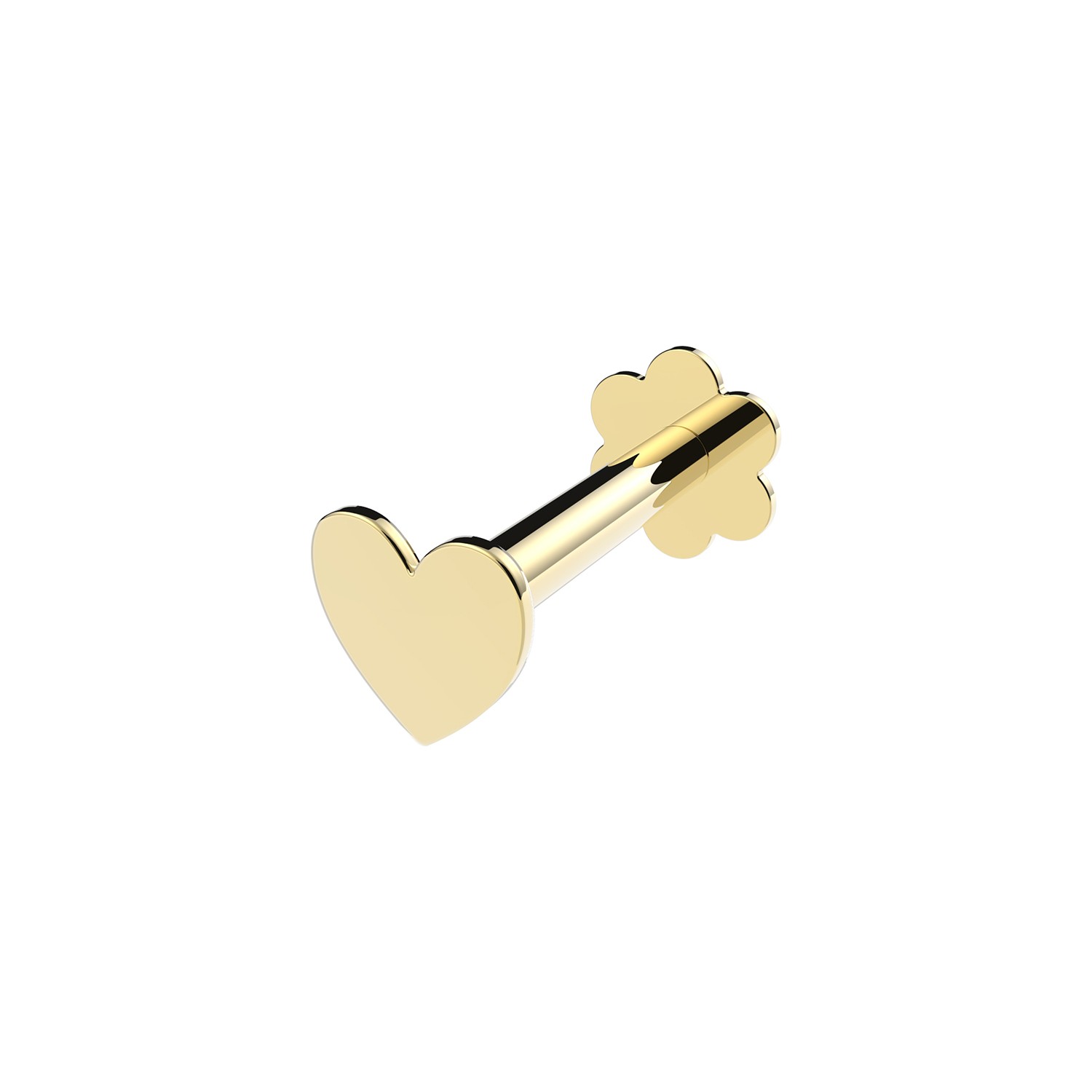 Piercing labret femme or 375 stretch tragus cartilage hélix 4mmx6mm