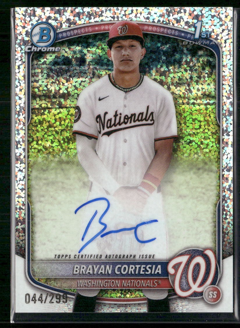 2025 Bowman Chrome #CPA-BC Brayan Cortesia Prospect Autographs Speckle #/299
