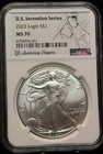 NGC MS70 2023 American Silver Eagle One Dollar 1oz 999 Silver Coin-351