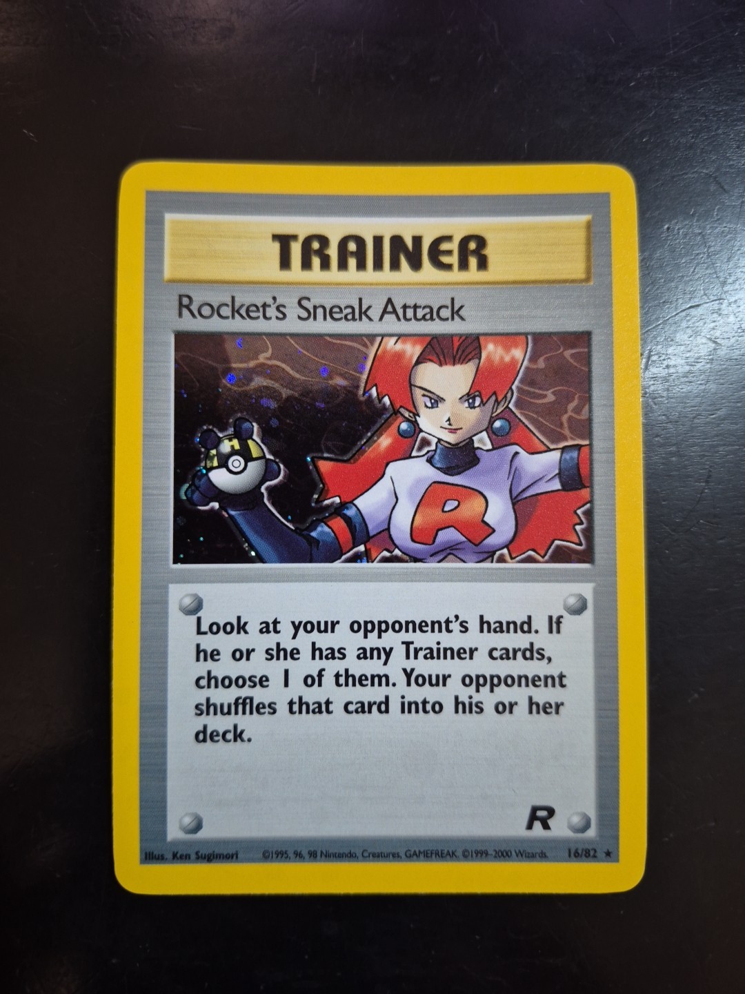 Rocket's Sneak Attack 16/82 Unlimited Holo Rare Team Rocket Pokémon TCG NM 2