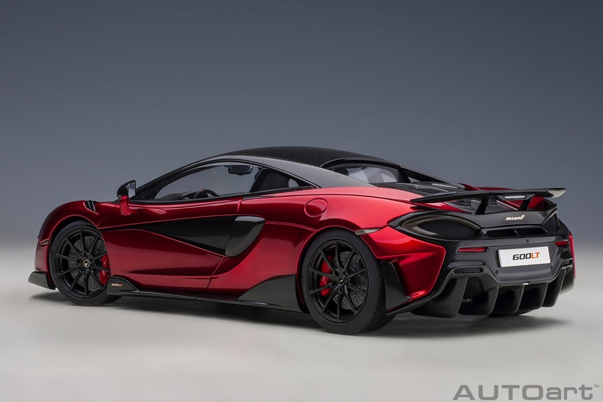 1/18 McLaren 600LT Volcano Red & Carbon Composite Model Car By