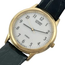 Fudo Citizen Eco-Drive Forma E030-K17373 Solar White Dial 3-Hand Watch Leather S
