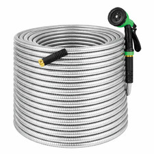 [FLASH SALE] Garvee 100FT Heavy Duty Stainless Steel Garden Hose – Flexible,...