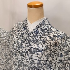 Komon ro summer Kimono Vintage Polyester Free Shipping M size 5569