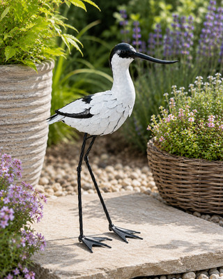 Große handgefertigte Metall Avocet Garten Ornament Vogel Skulptur Outdoor Deko