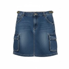 American Eagle - Mini Cargo Skirt Women  s Size 8 Blue Denim 100 Cotton