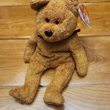 Ty Beanie Babies Brown Bear Plush Original Retired Heart Tag 1999 Ages 3-11
