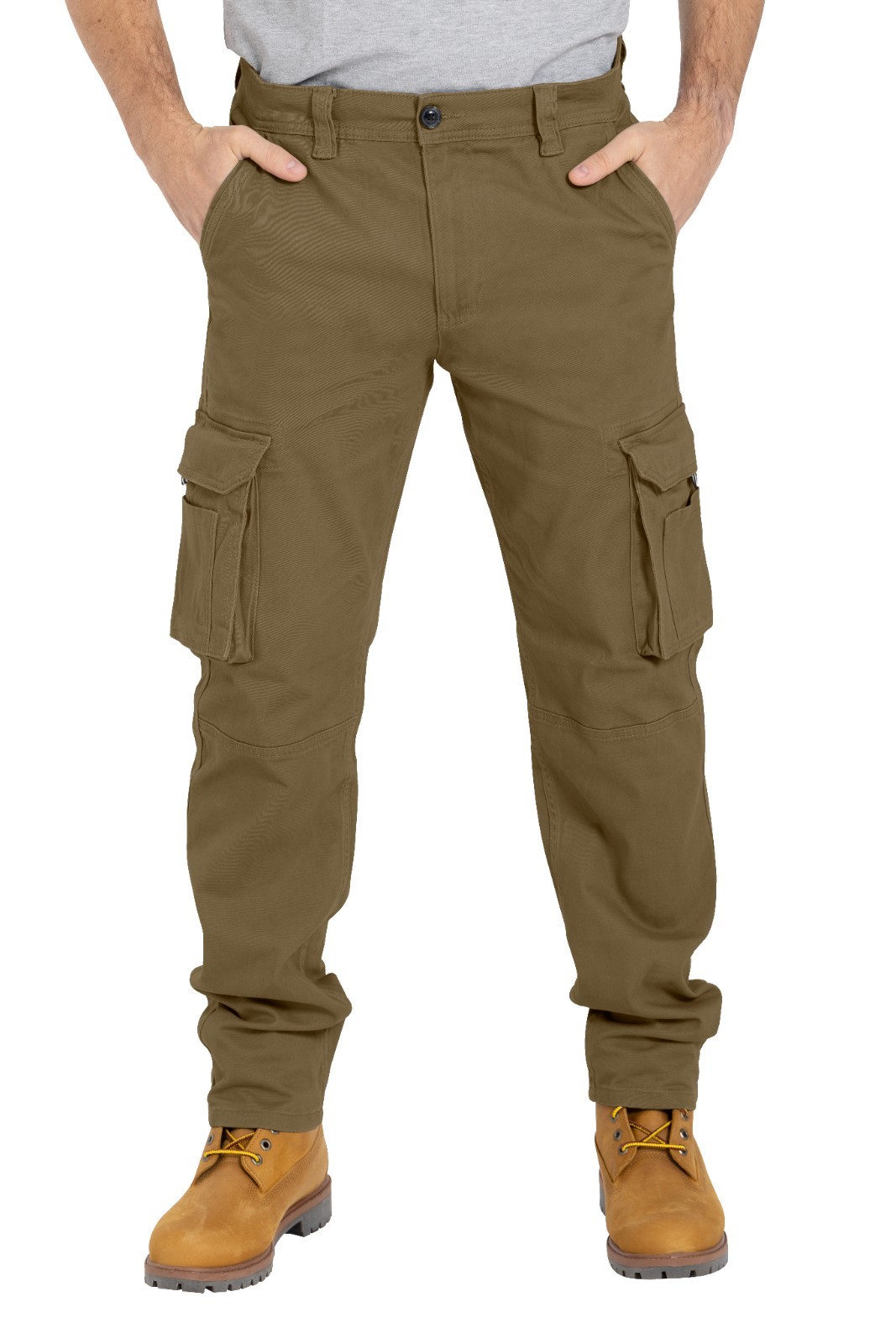 Men's Flex Cargo Trousers Heavy Duty Stretch Casual Pants