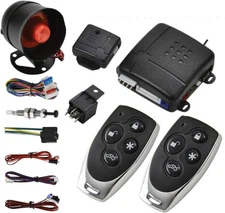 Universal Car Central Lock Remote Kit with Shock Sensor & 2 Key Fobs