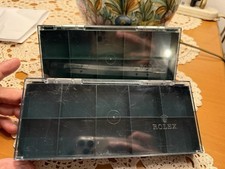 Lotto Di 2 Scatole Porta fornitura Originali Rolex In Plastica Mai Usati